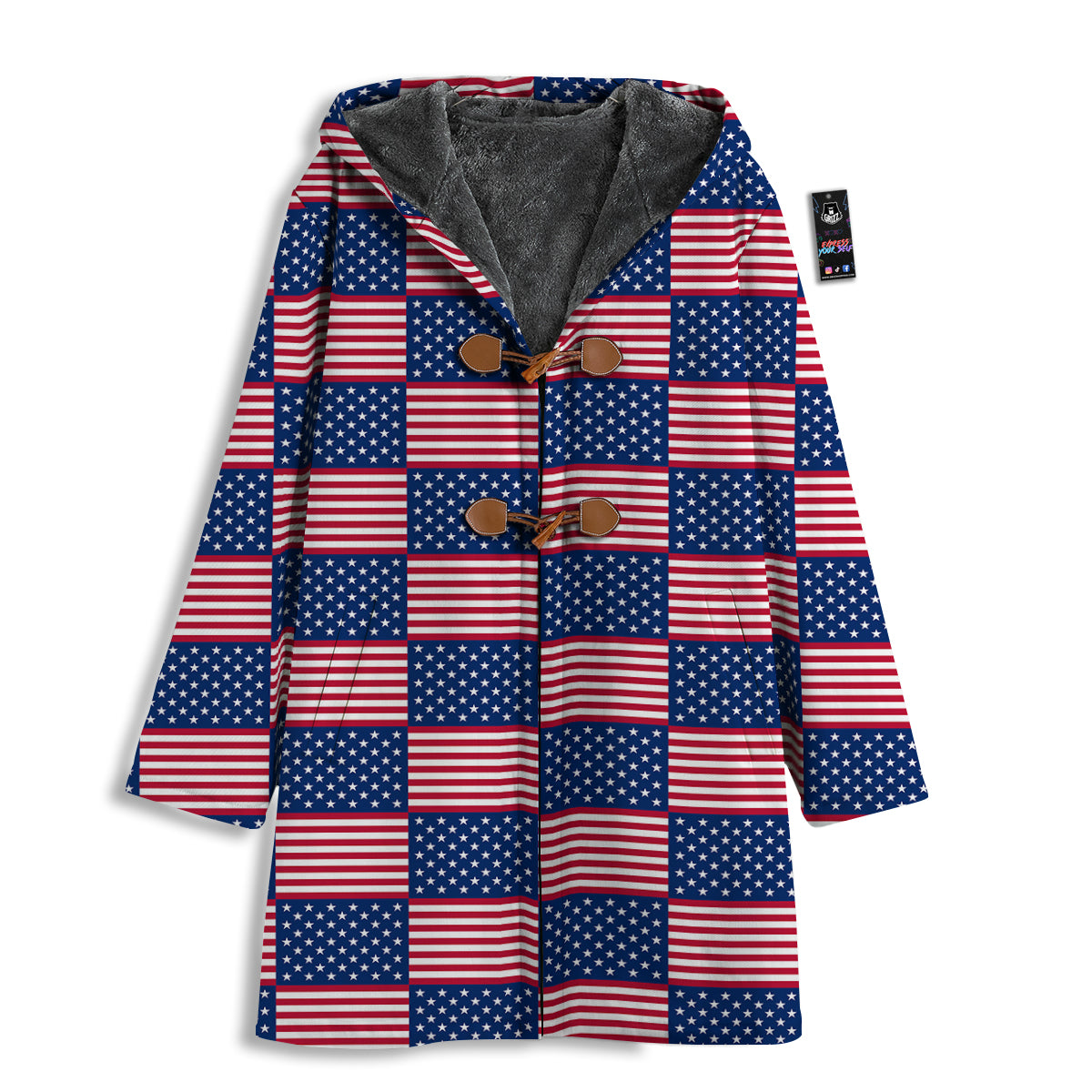 USA Flag 4th of July Print Pattern Men's Windbreaker Jacket-grizzshop