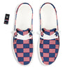 USA Flag 4th of July Print Pattern White Loafers-grizzshop