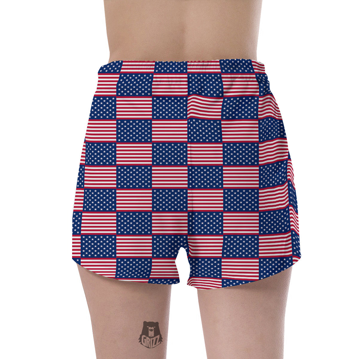 USA Flag 4th of July Print Pattern Women's Shorts-grizzshop