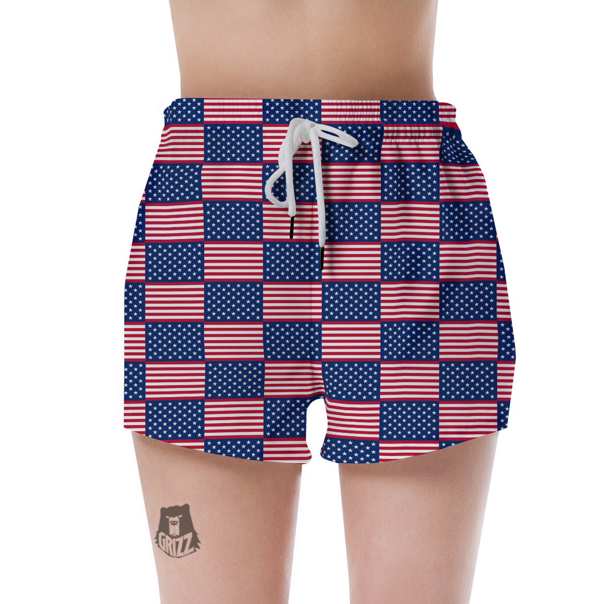 USA Flag 4th of July Print Pattern Women's Shorts-grizzshop