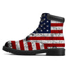 USA Flag Grunge Print Boots-grizzshop