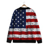 USA Flag Grunge Print Cardigan-grizzshop