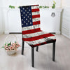 USA Flag Grunge Print Dining Chair Slipcover-grizzshop