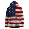 USA Flag Grunge Print Down Jacket-grizzshop