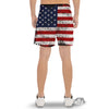 USA Flag Grunge Print Men's Gym Shorts-grizzshop