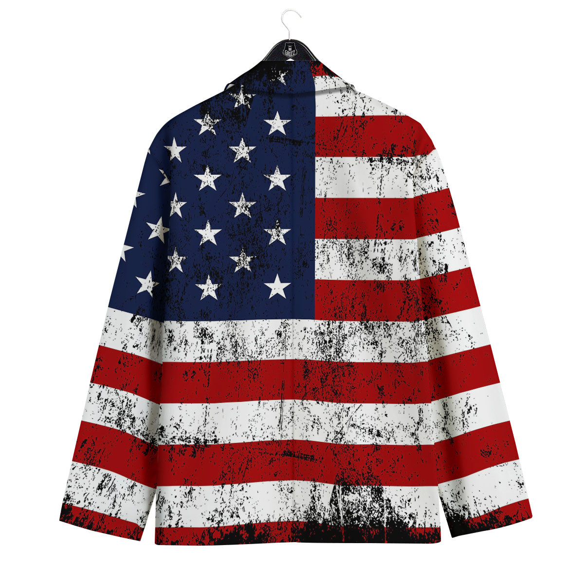 USA Flag Grunge Print Men's Sport Coat-grizzshop