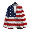 USA Flag Grunge Print Men's Sport Coat-grizzshop