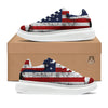 USA Flag Grunge Print Platform Shoes-grizzshop