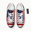 USA Flag Grunge Print Platform Shoes-grizzshop