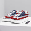 USA Flag Grunge Print Platform Shoes-grizzshop