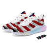 USA Flag Grunge Print Running Sneakers-grizzshop