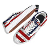 USA Flag Grunge Print Skate Shoes-grizzshop