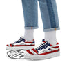 USA Flag Grunge Print Skate Shoes-grizzshop