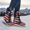 USA Flag Grunge Print Snow Boots-grizzshop