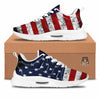 USA Flag Grunge Print Tennis Shoes-grizzshop