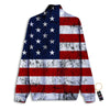 USA Flag Grunge Print Track Jacket-grizzshop