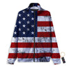 USA Flag Grunge Print Track Jacket-grizzshop