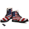 USA Flag Grunge Print Winter Boots-grizzshop