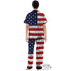 USA Flag Grunge Print Women's Pajamas Set-grizzshop