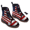 USA Flag Grunge Print Work Boots-grizzshop