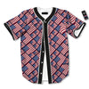 USA Flag Independence Day Print Pattern Baseball Jersey-grizzshop