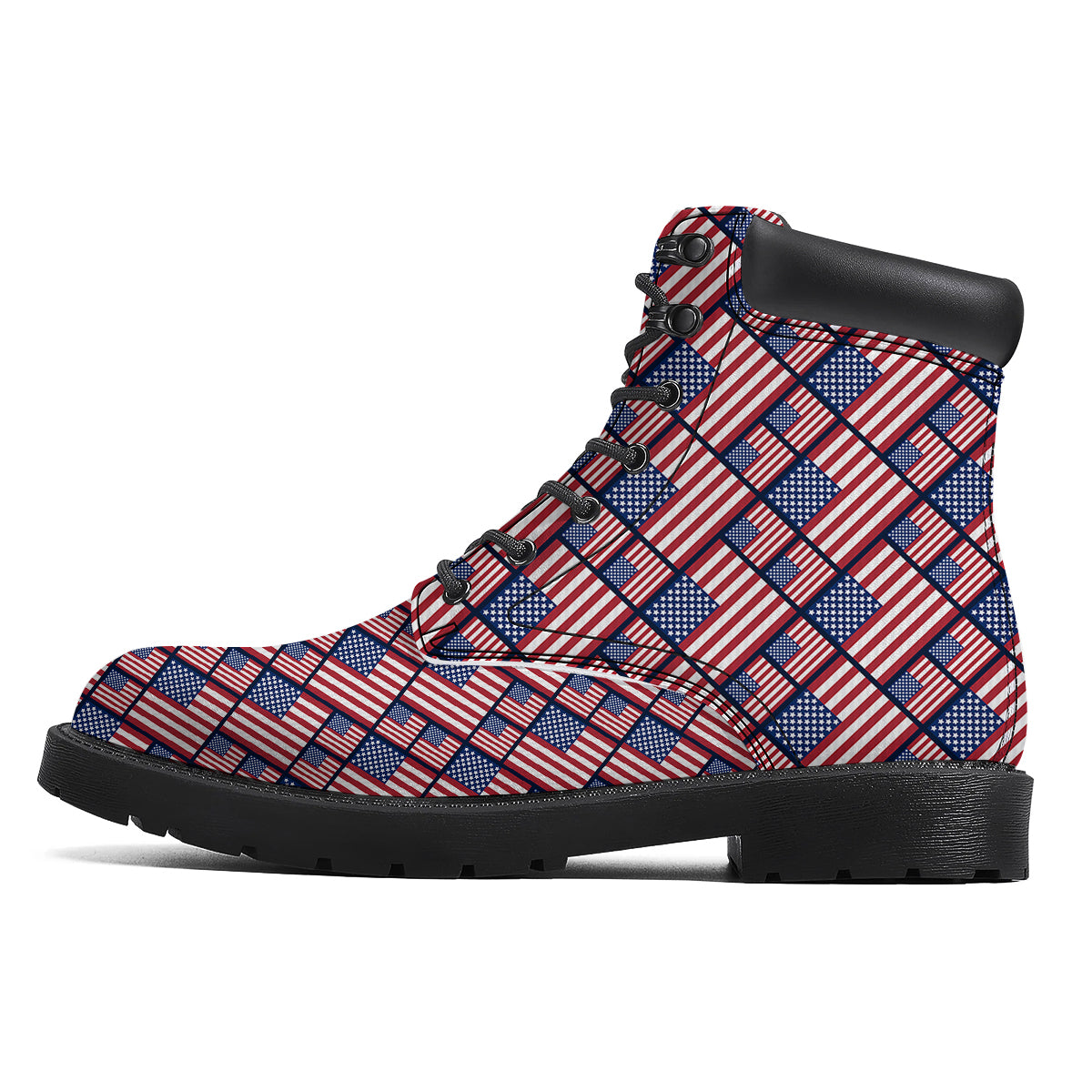 USA Flag Independence Day Print Pattern Boots-grizzshop