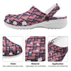 USA Flag Independence Day Print Pattern Clog-grizzshop