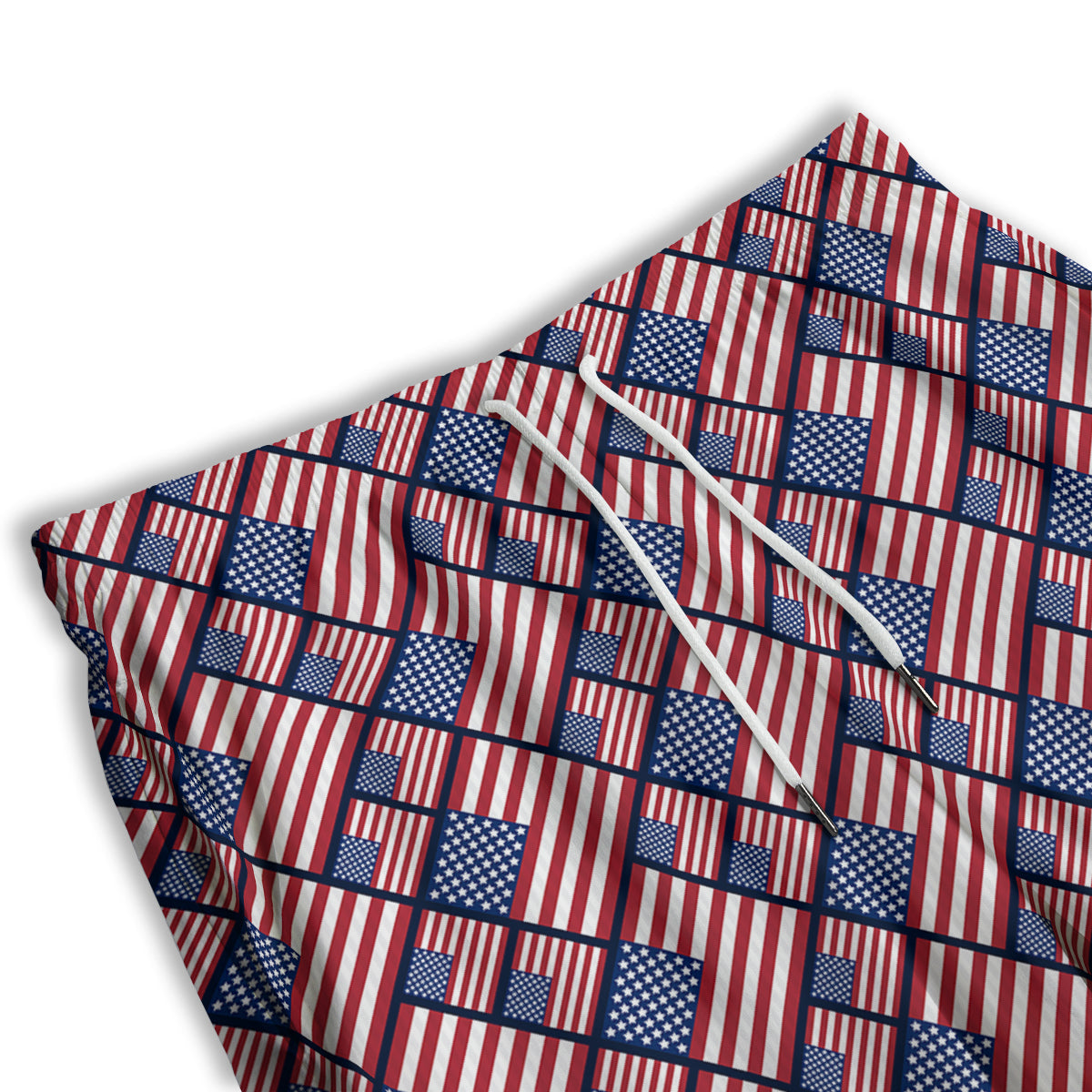 USA Flag Independence Day Print Pattern Men's Athletic Shorts