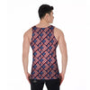 USA Flag Independence Day Print Pattern Men's Tank Top-grizzshop