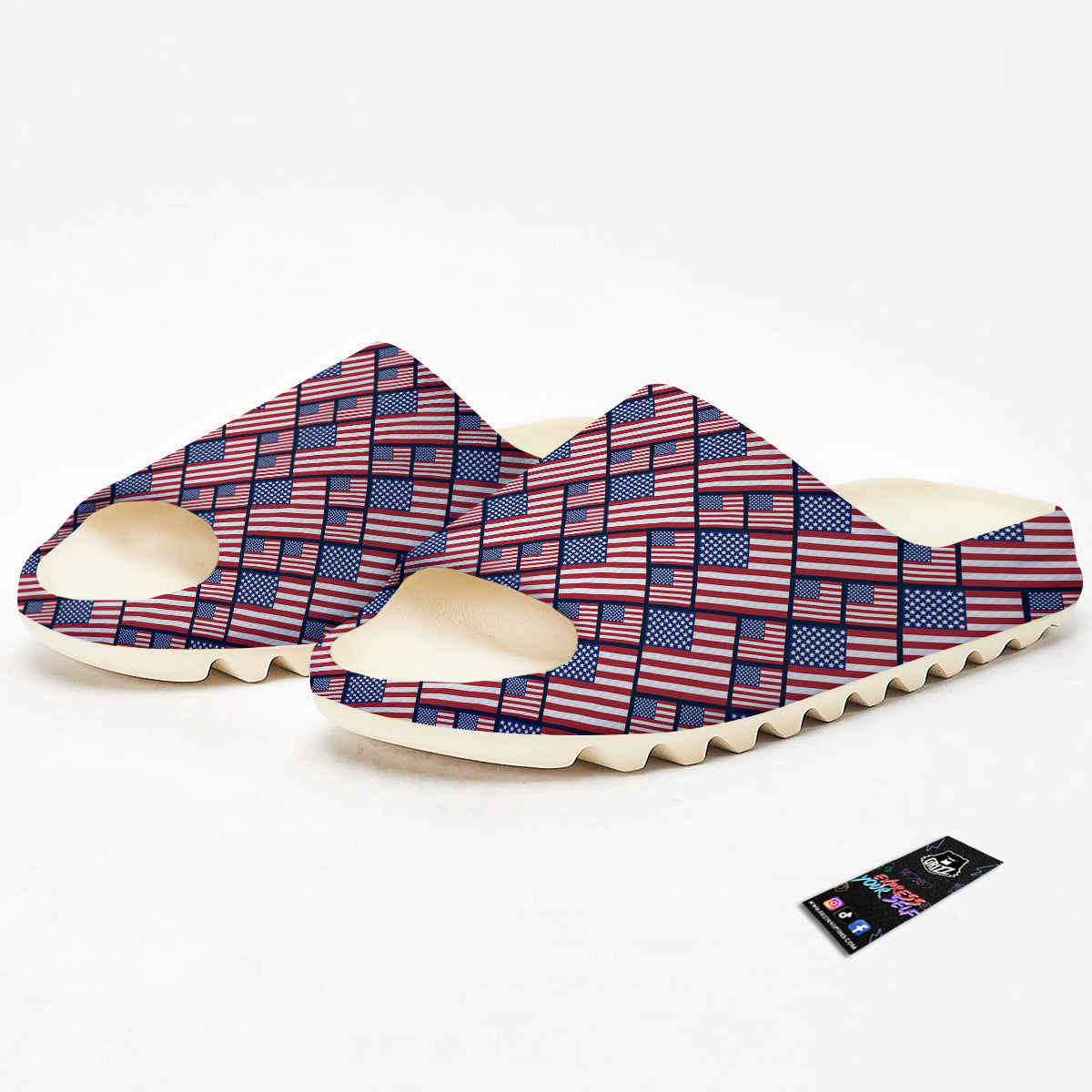 USA Flag Independence Day Print Pattern Sandals-grizzshop