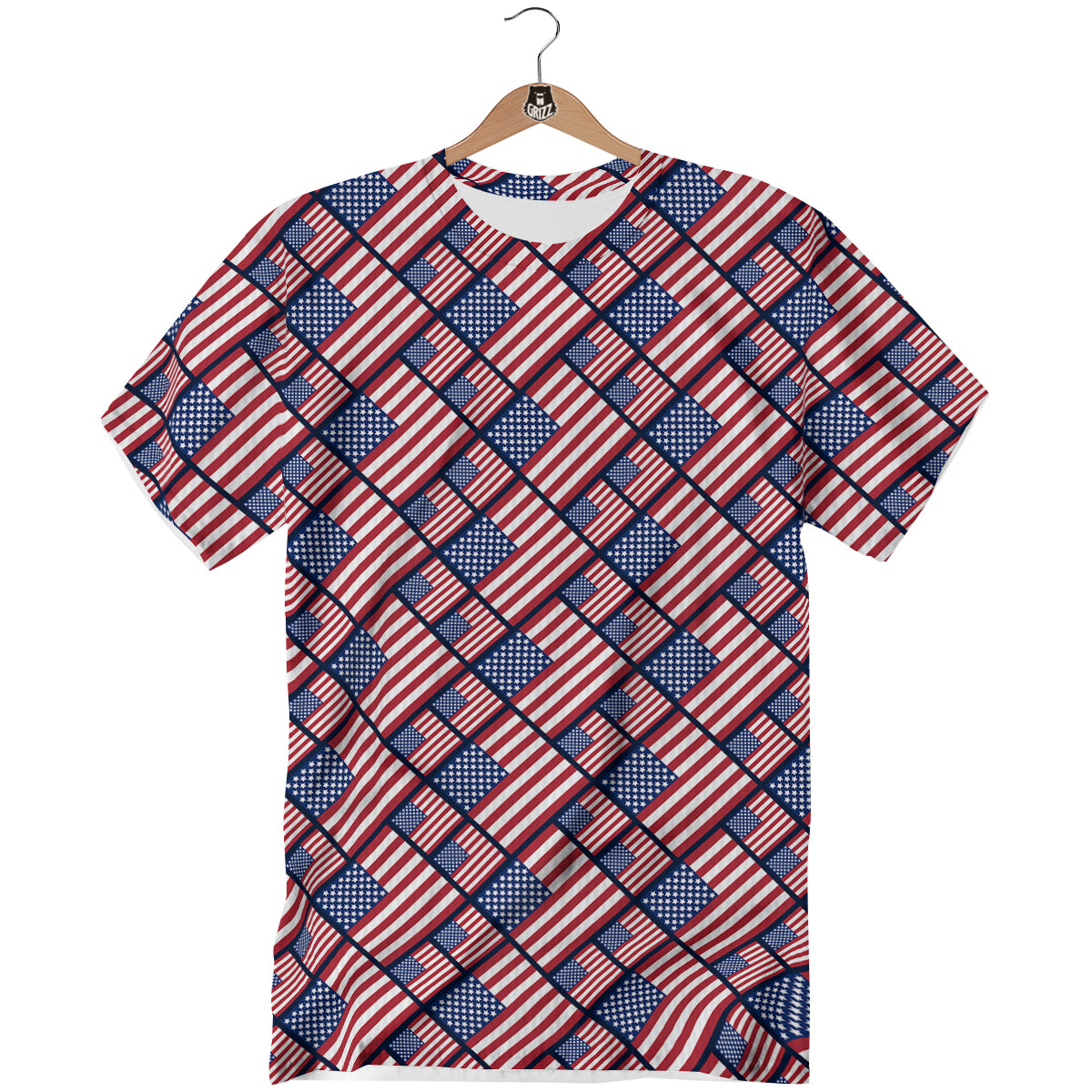 USA Flag Independence Day Print Pattern T-Shirt-grizzshop