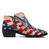 USA Flag Statue of Liberty Print Ankle Boots-grizzshop