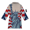 USA Flag Statue of Liberty Print Bathrobe-grizzshop