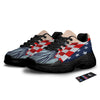 USA Flag Statue of Liberty Print Black Chunky Shoes-grizzshop