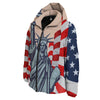 USA Flag Statue of Liberty Print Down Jacket-grizzshop