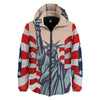 USA Flag Statue of Liberty Print Down Jacket-grizzshop