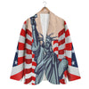 USA Flag Statue of Liberty Print Men's Blazer-grizzshop