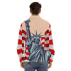 USA Flag Statue of Liberty Print Men's Dress Shirts-grizzshop