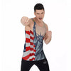 USA Flag Statue of Liberty Print Men's Tank Top-grizzshop