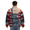 USA Flag Statue of Liberty Print Puffer Jacket-grizzshop