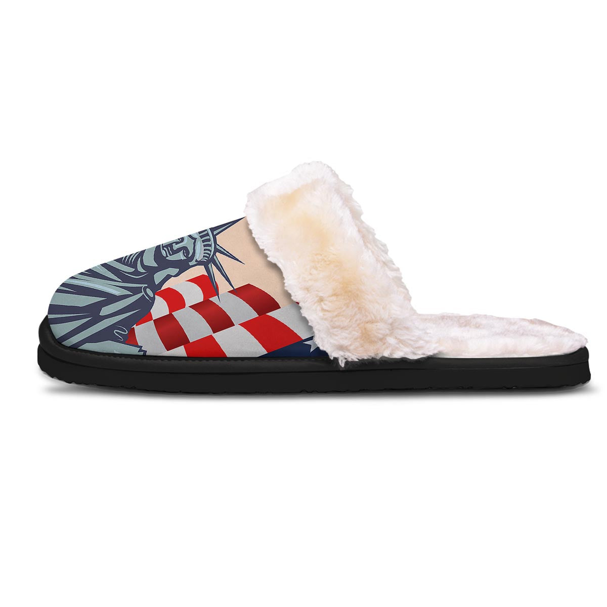 USA Flag Statue of Liberty Print Slippers-grizzshop