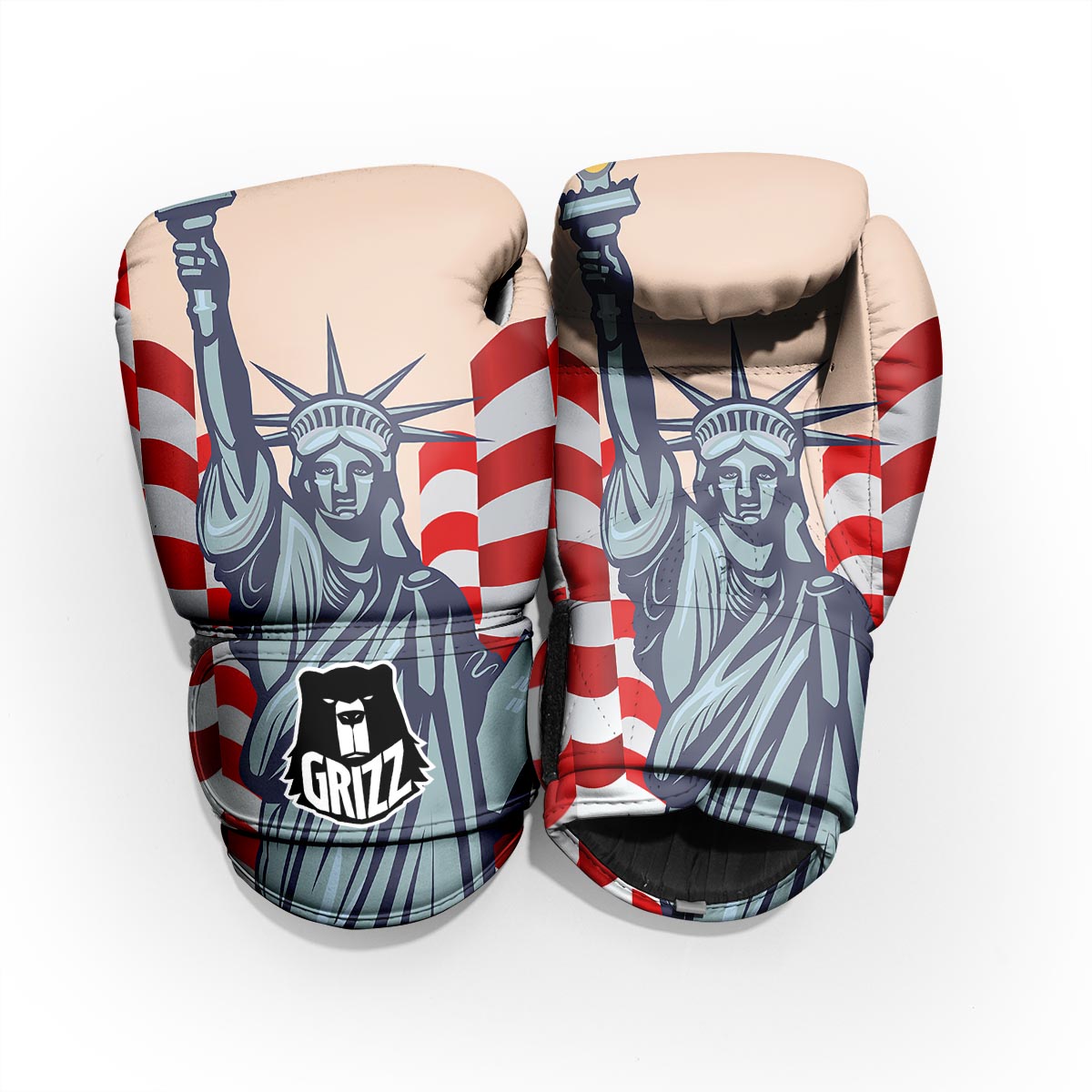 USA Flag Statue of Liberty Print Pro Boxing Glove