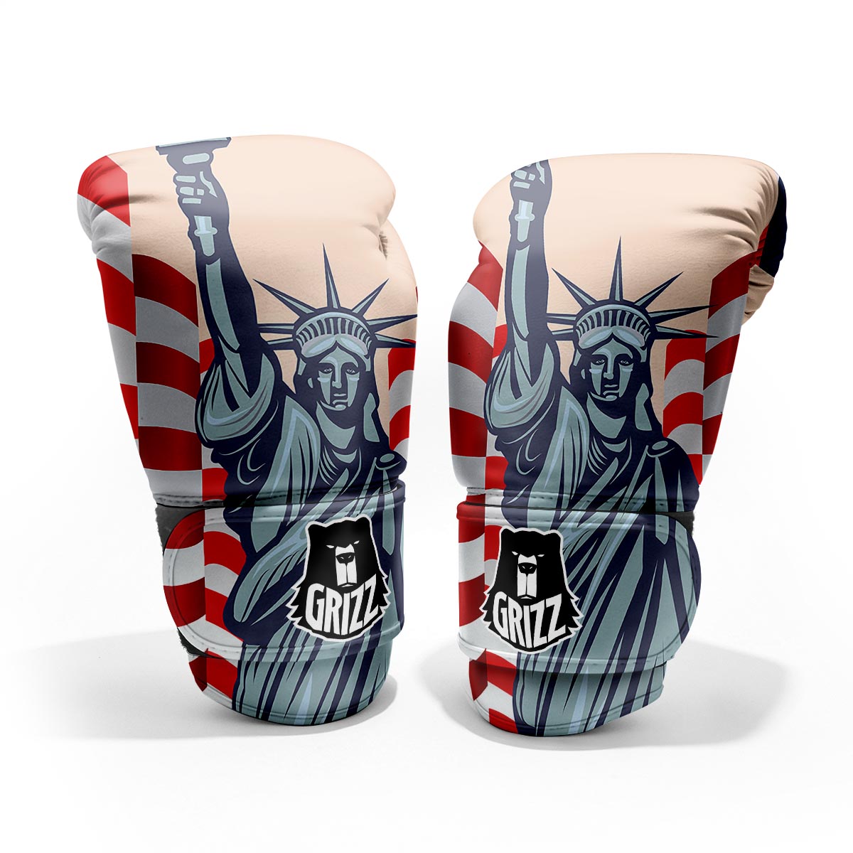 USA Flag Statue of Liberty Print Pro Boxing Glove
