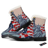 USA Flag Statue of Liberty Print Winter Boots-grizzshop