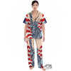 USA Flag Statue of Liberty Print Women's Pajamas Set-grizzshop