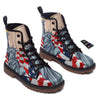 USA Flag Statue of Liberty Print Work Boots-grizzshop