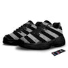 USA Flag White And Black Print Black Chunky Shoes-grizzshop