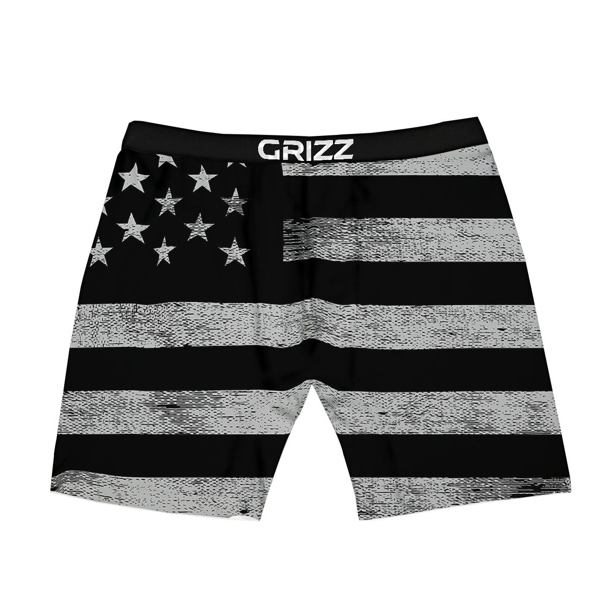 USA Flag White And Black Print Boxer Briefs-grizzshop