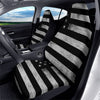 USA Flag White And Black Print Car Seat Covers-grizzshop