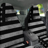 USA Flag White And Black Print Car Seat Covers-grizzshop